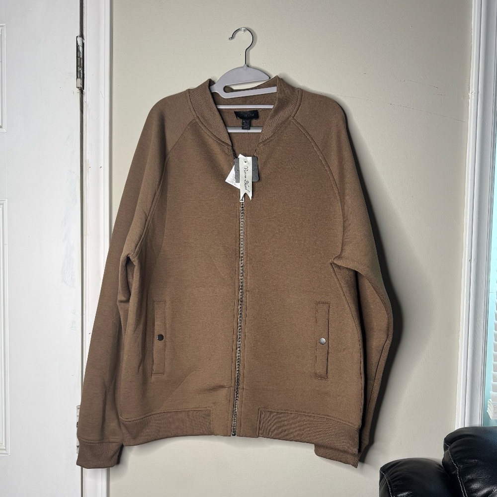 Magaschoni Men’s Quilted Jacket – Brown – Size XL – NWT